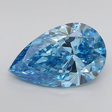 Blue Color Pear Cut Diamond. - Lab diamona