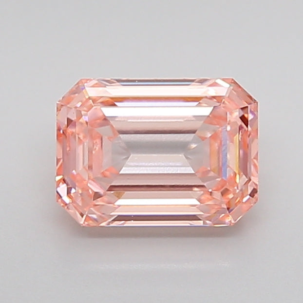 Pink Color Emerald Cut Diamond. - Lab diamona