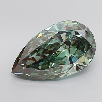 Green Color Pear Cut Diamond. - Lab diamona