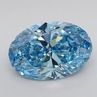 Blue Color Oval Cut Diamond. - Lab diamona