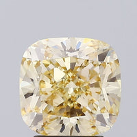 Yellow Color Cushion Cut Diamond. - Lab diamona