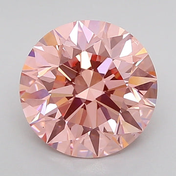 Pink Color Round Cut Diamond. - Lab diamona