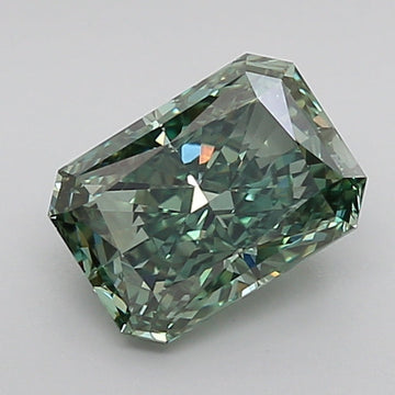 Green Color Radiant Cut Diamond. - Lab diamona