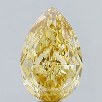 Yellow Color Pear Cut Diamond. - Lab diamona