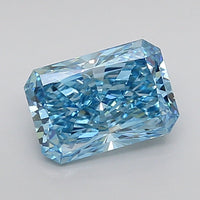 Blue Color Radiant Cut Diamond. - Lab diamona