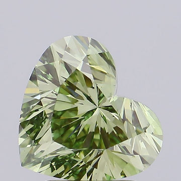 Green Color Heart Cut Diamond. - Lab diamona