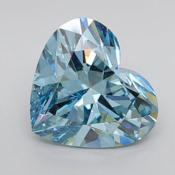 Blue Color Heart Cut Diamond. - Lab diamona