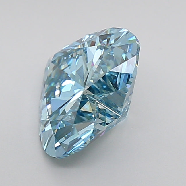 Blue Color Heart Cut Diamond. - Lab diamona