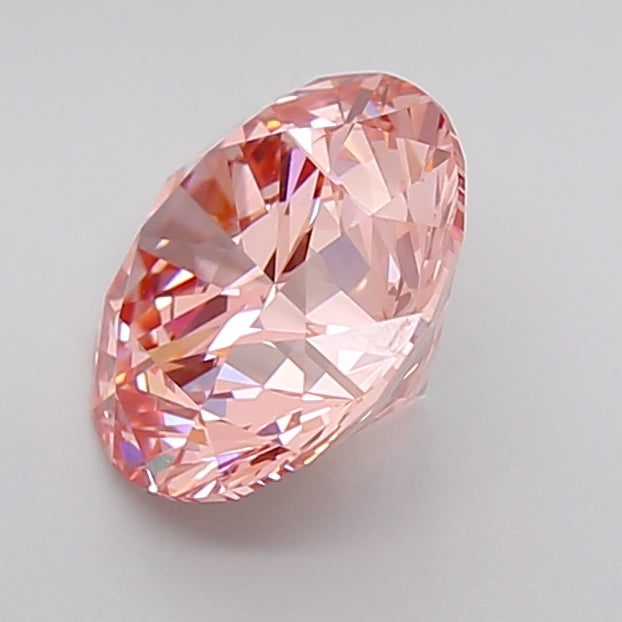 Pink Color Round Cut Diamond. - Lab diamona