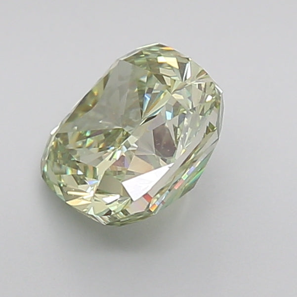 Green Color Cushion Cut Diamond. - Lab diamona