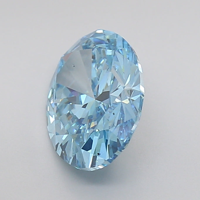 Blue Color Oval Cut Diamond. - Lab diamona