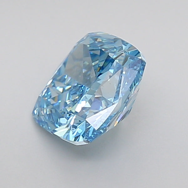 Blue Color Cushion Cut Diamond. - Lab diamona