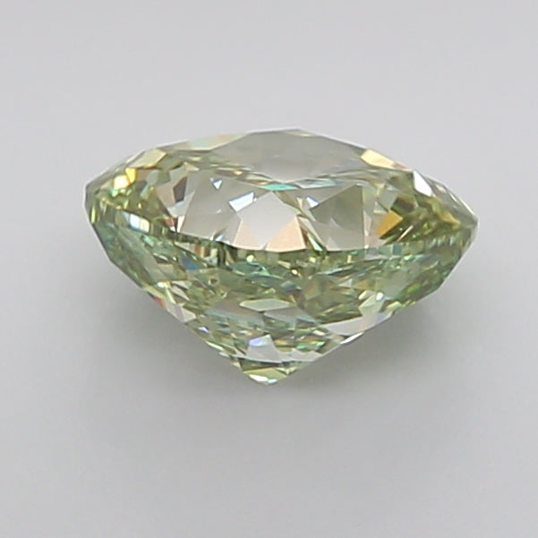 Green Color Cushion Cut Diamond. - Lab diamona