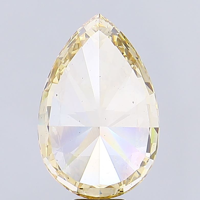 Yellow Color Pear Cut Diamond. - Lab diamona