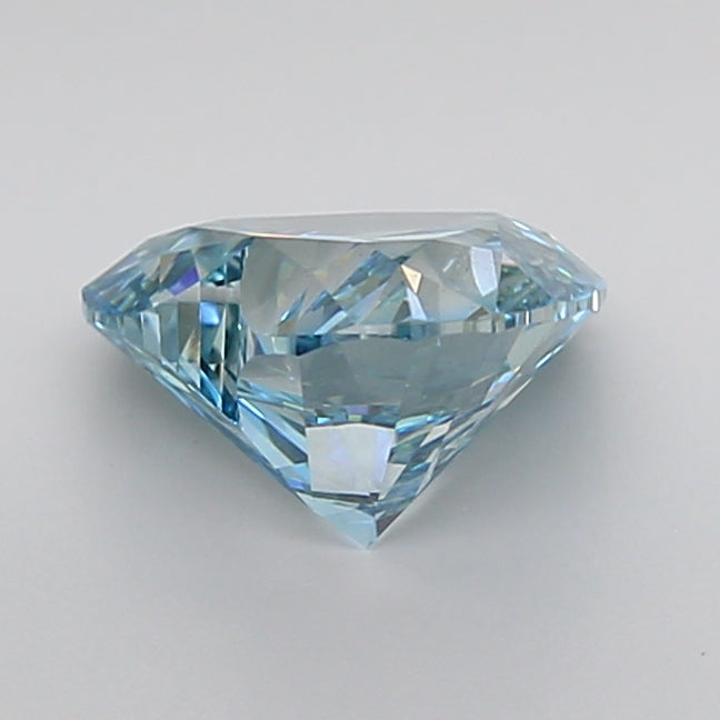 Blue Color Heart Cut Diamond. - Lab diamona