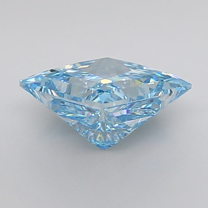 Blue Color Princess Cut Diamond. - Lab diamona