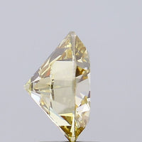 Yellow Color Round Cut Diamond. - Lab diamona