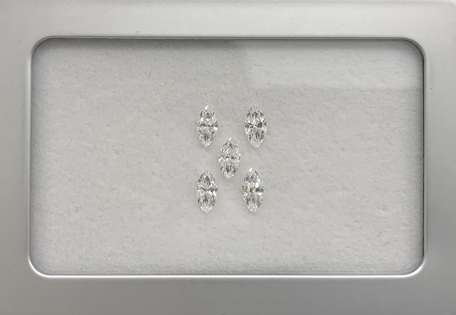 Dossier Brilliance: Set of 5 Exquisite Marquise Diamonds - Lab diamona