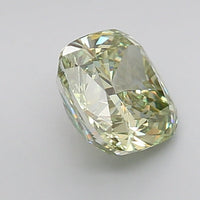 Green Color Cushion Cut Diamond. - Lab diamona