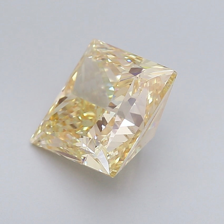 Yellow Color Princess Cut Diamond.