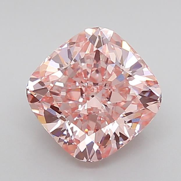 Pink Color Cushion Cut Diamond.