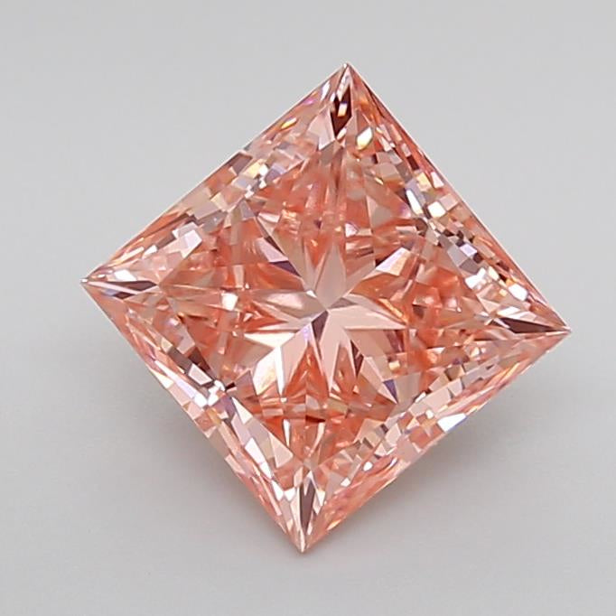 Pink Color Princess Cut Diamond.