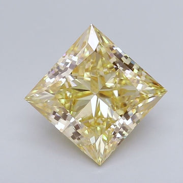 Yellow Color Princess Cut Diamond.