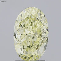 Yellow Color Oval Cut Diamond.