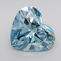 Blue Color Heart Cut Diamond.